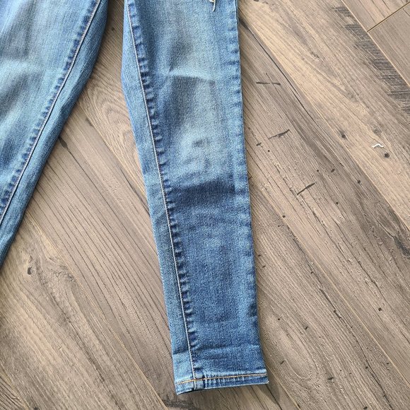 Embroidered High Waist Cropped Skinny Jeggings 000 - Picture 3 of 12